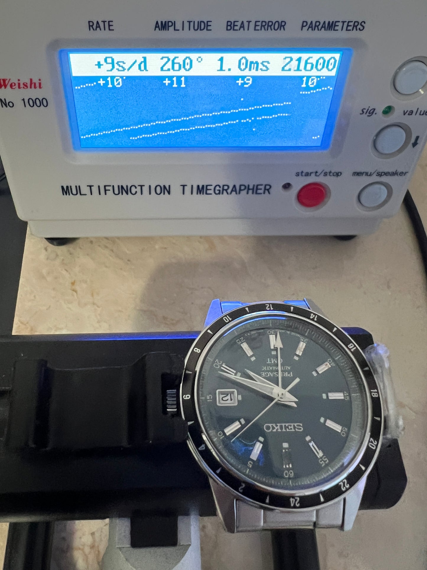Seiko Presage SARY229 4R34 Style60S GMT Blue Dial Automatic Watch