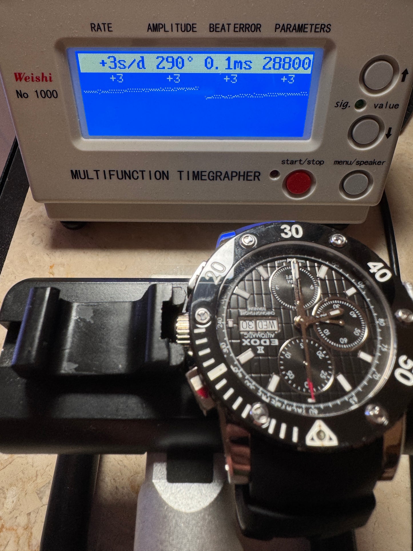 Edox 01107.TIN.NIN Class One Offshore Titanium Automatic Chronograph Watch Swiss