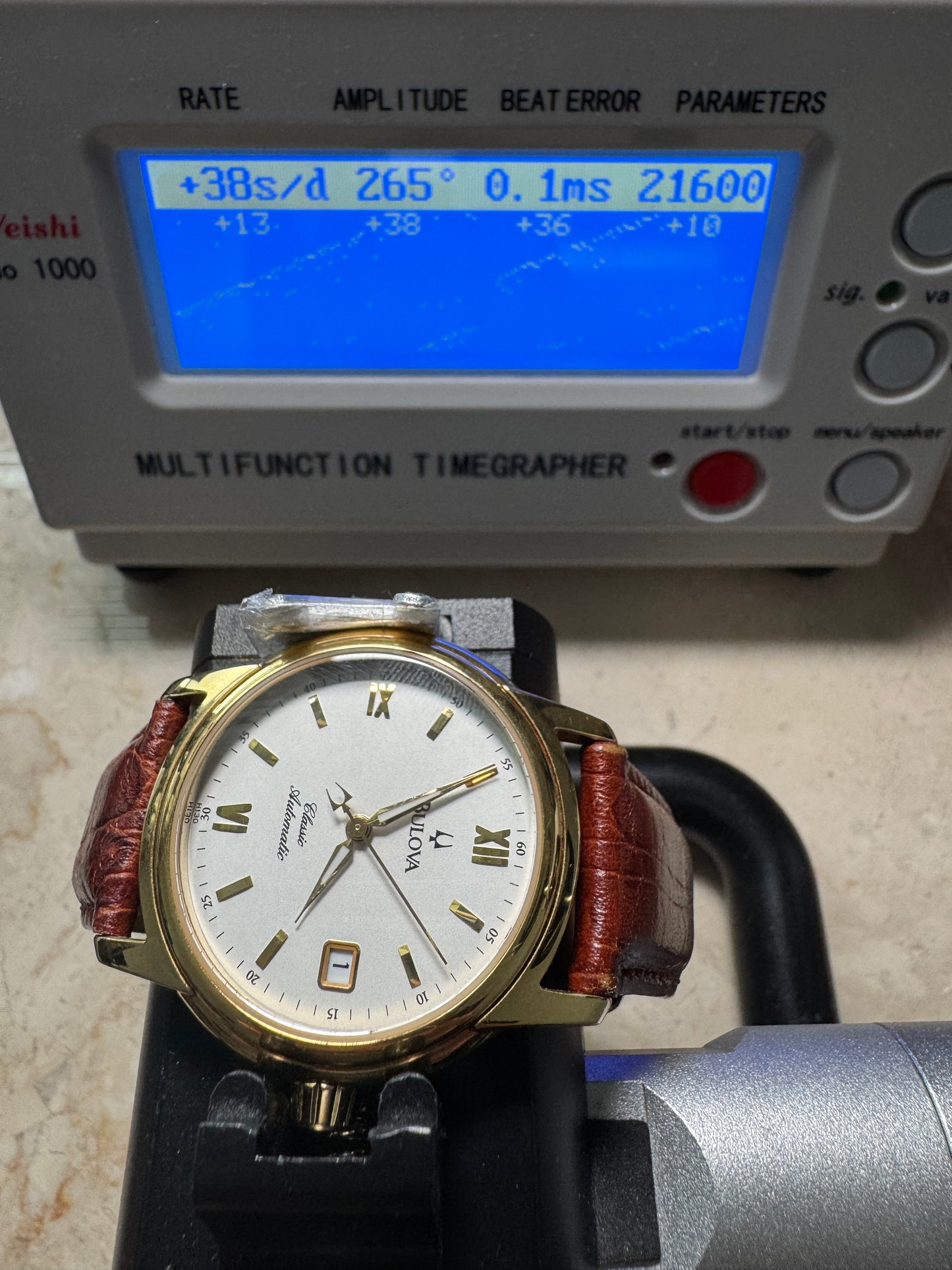 Vintage 2001 Bulova BVC303 Gold Tone Classic Automatic Dress Watch