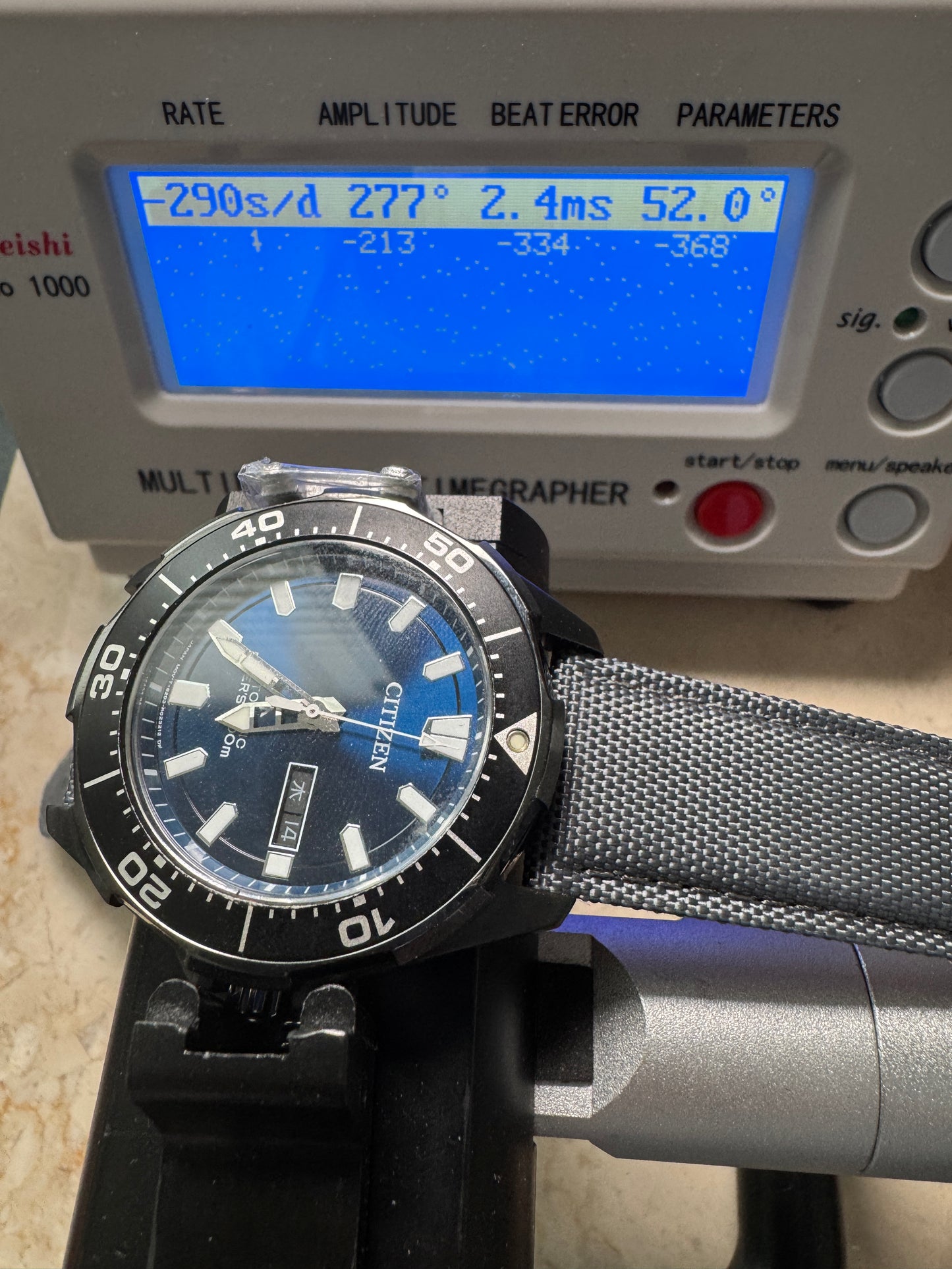 Citizen Promaster NY0075-12L Marine Blue Dial Titanium Automatic Watch READ