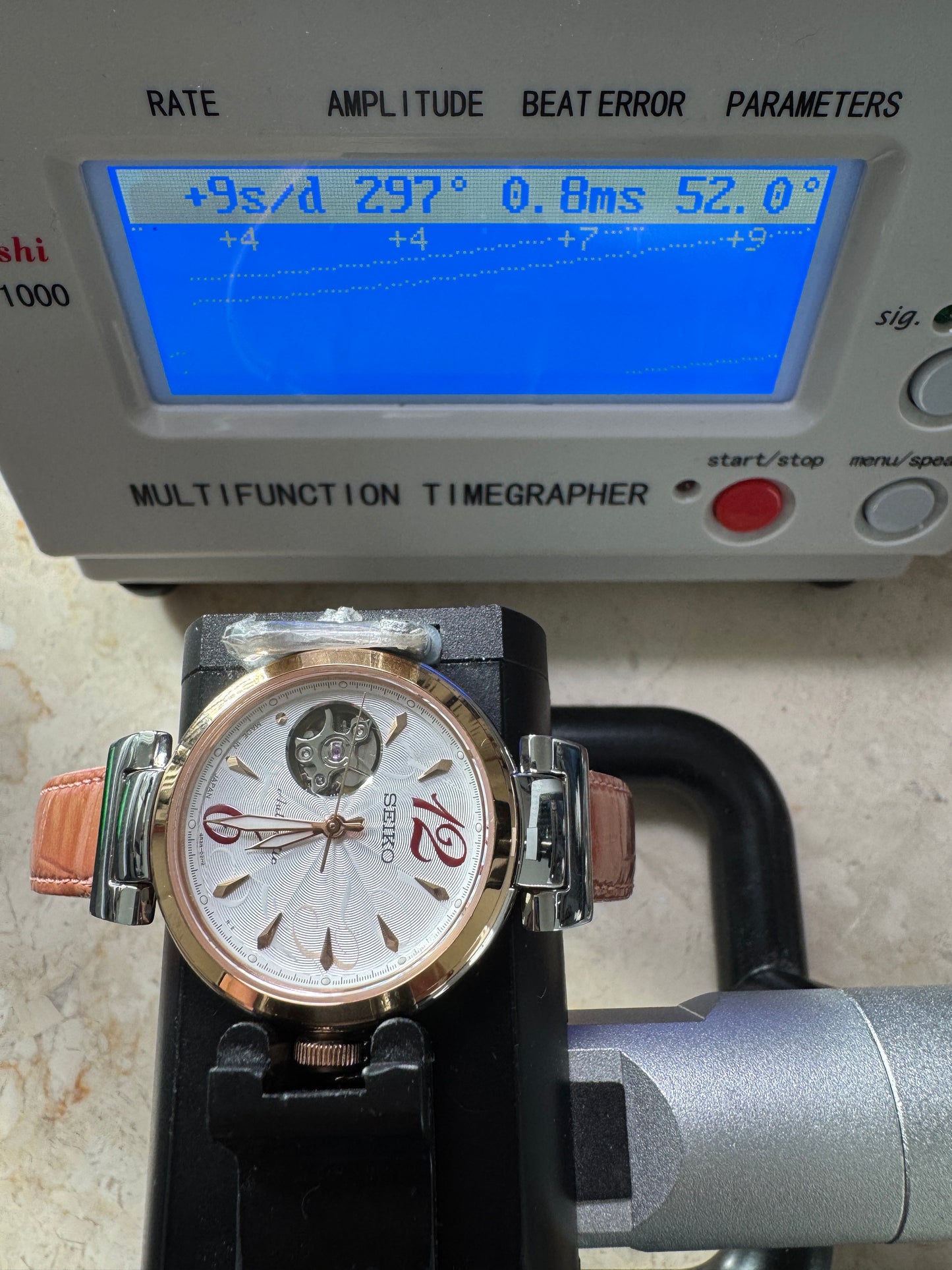 Seiko Lukia SSVM048 4R38 Rose Gold Two Tone Open Heart Ladies Automatic Watch