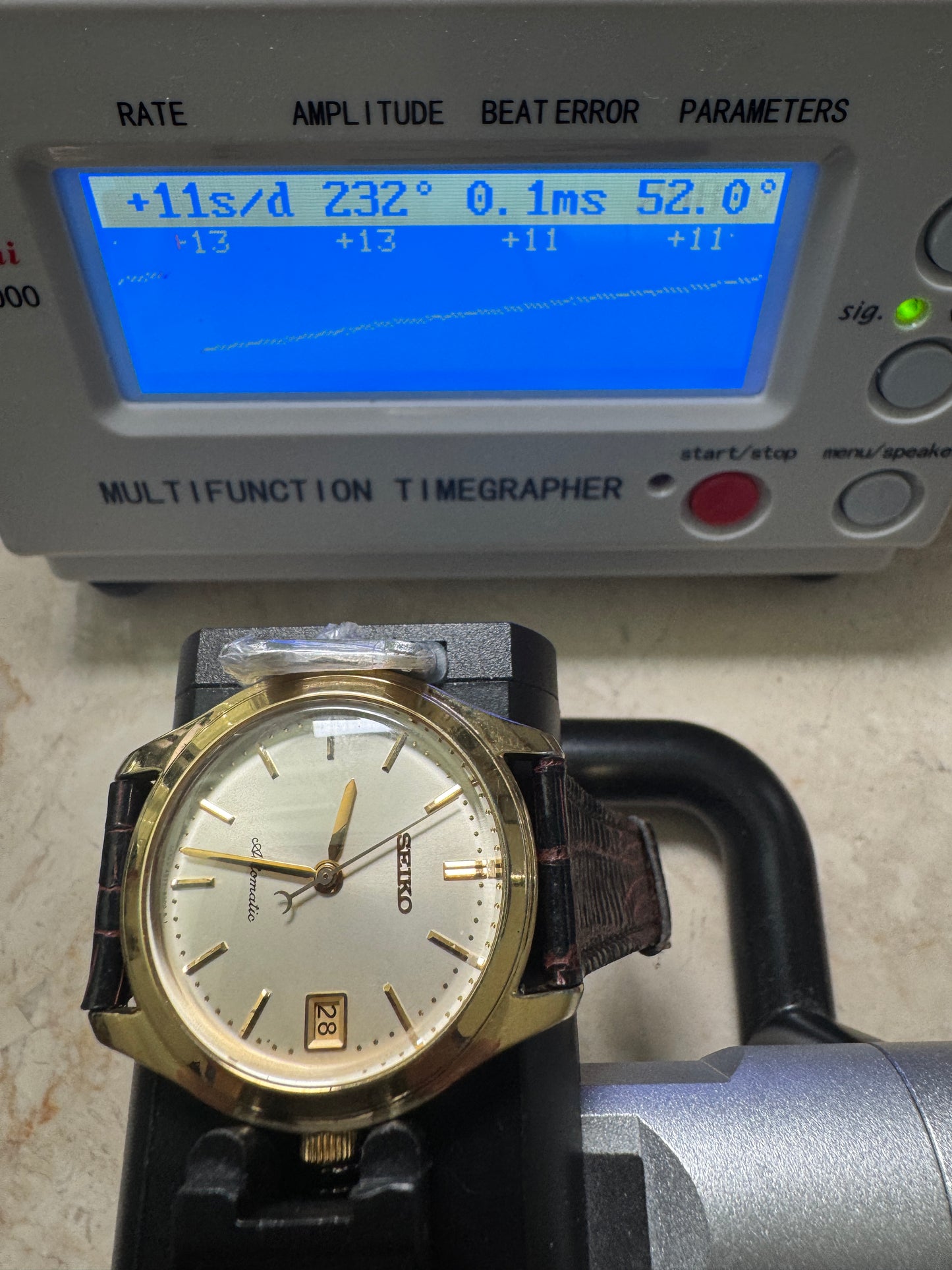 Vintage 1993 Seiko SCVK002 4S35 Gold Tone 36mm Date Automatic Watch