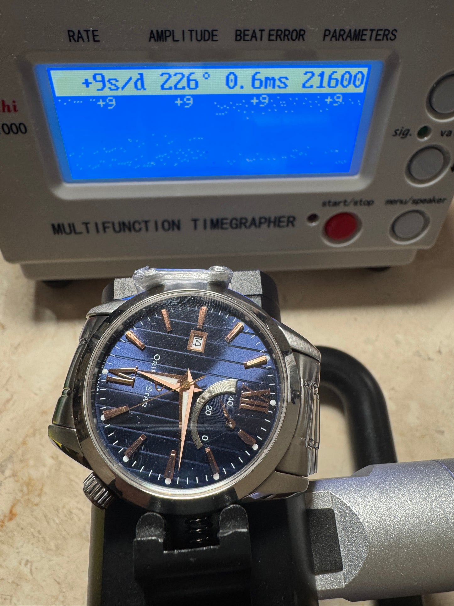 Orient Star WZ0351EL Blue Dial Rose Indices Power Reserve JDM Automatic Watch