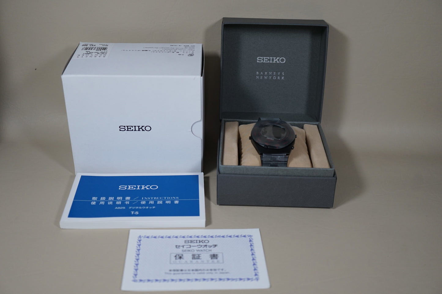 New Seiko Giugiaro Selection SBJG015 Barneys Racing Digital Quartz