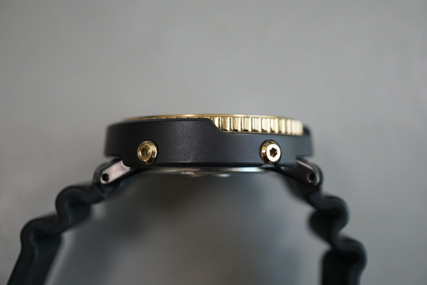 Seiko Prospex SBDN028 V147 Lowercase Black Dial Gold Tuna Solar Quartz Watch