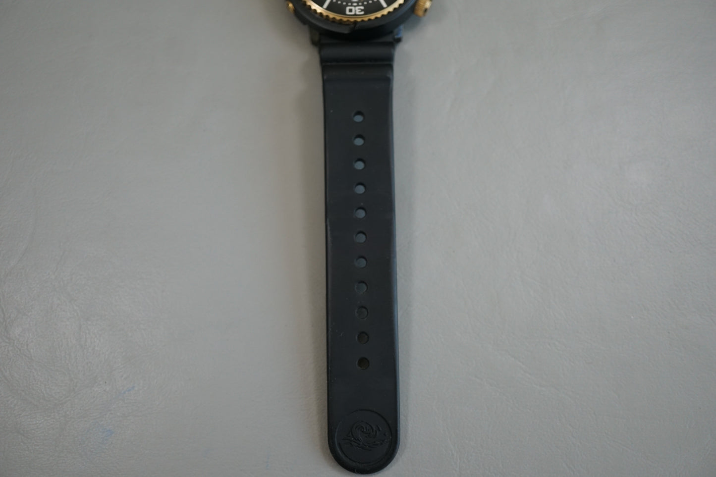 Seiko Prospex SBDN028 V147 Lowercase Black Dial Gold Tuna Solar Quartz Watch