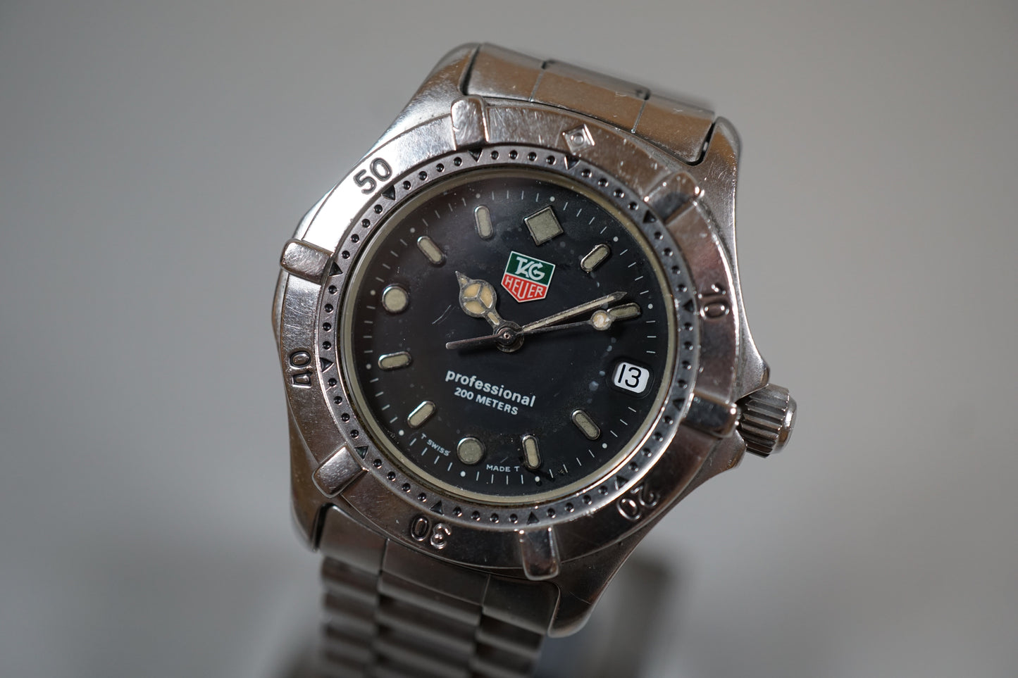 Tag Heuer Professional 2000 WE1210-R Black Dial 200M Quartz Watch