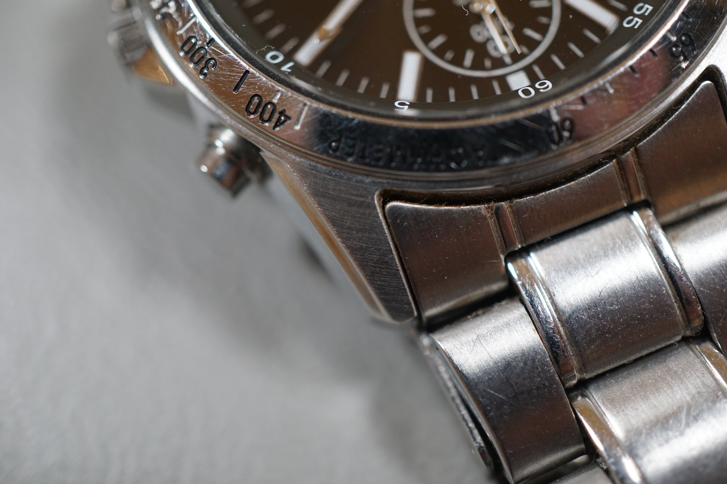 Seiko SND367 7T92 Black Dial Chronograph Tachymeter Quartz Watch
