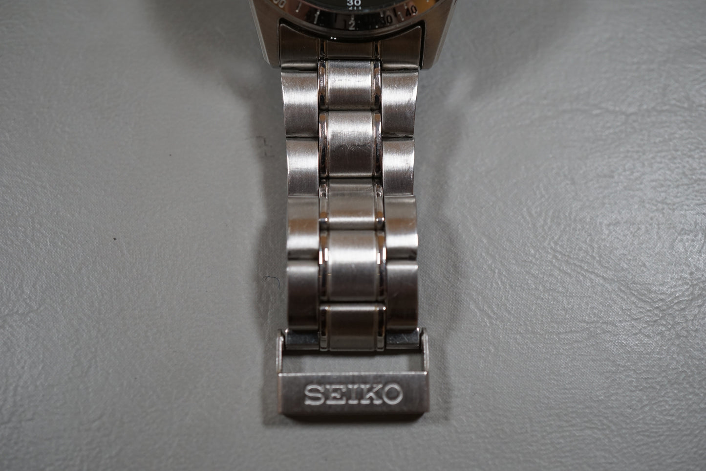 Seiko SND367 7T92 Black Dial Chronograph Tachymeter Quartz Watch