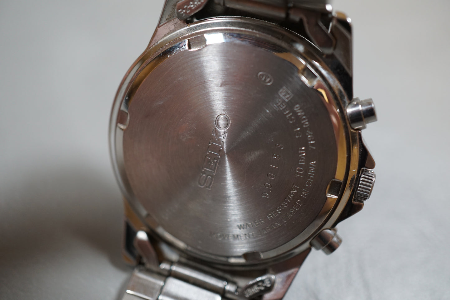Seiko SND367 7T92 Black Dial Chronograph Tachymeter Quartz Watch