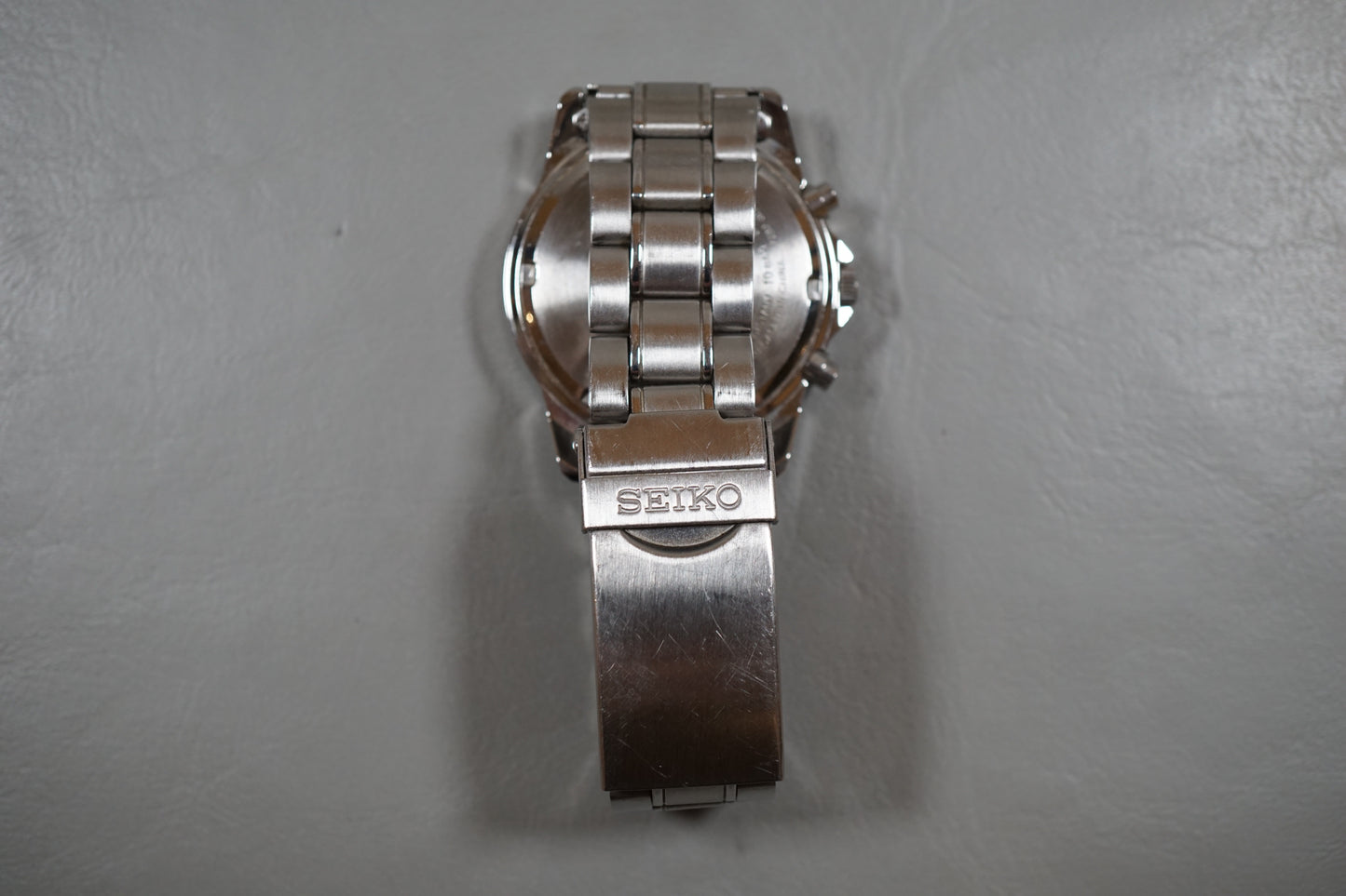 Seiko SND367 7T92 Black Dial Chronograph Tachymeter Quartz Watch