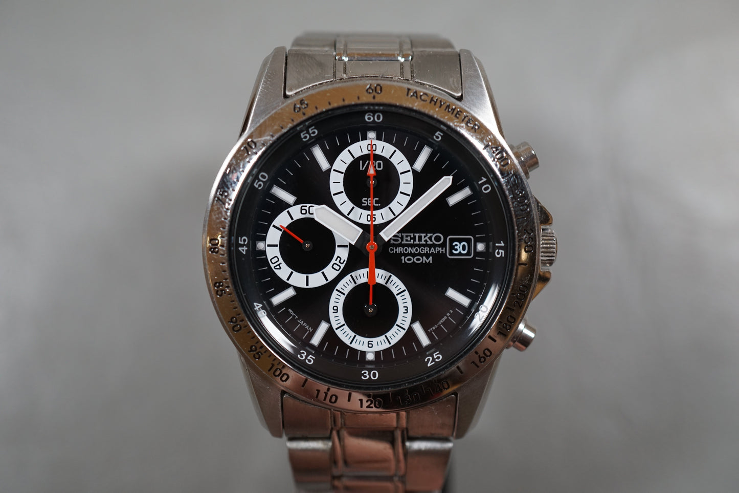 Seiko SND371 7T92 1/20 Panda Dial Chronograph Quartz Watch
