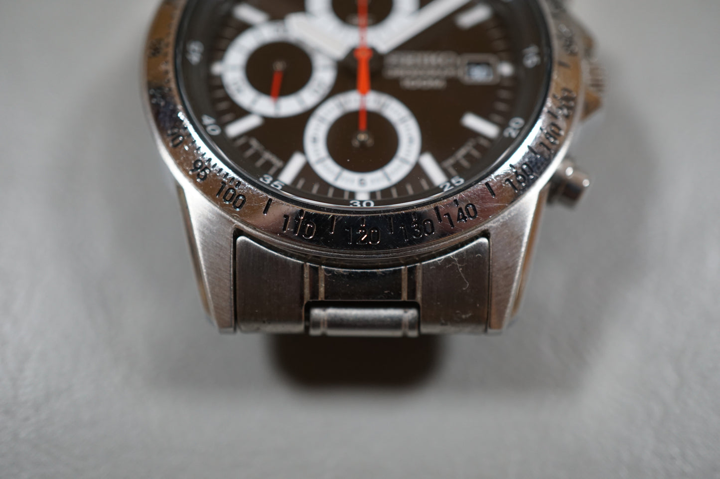 Seiko SND371 7T92 1/20 Panda Dial Chronograph Quartz Watch