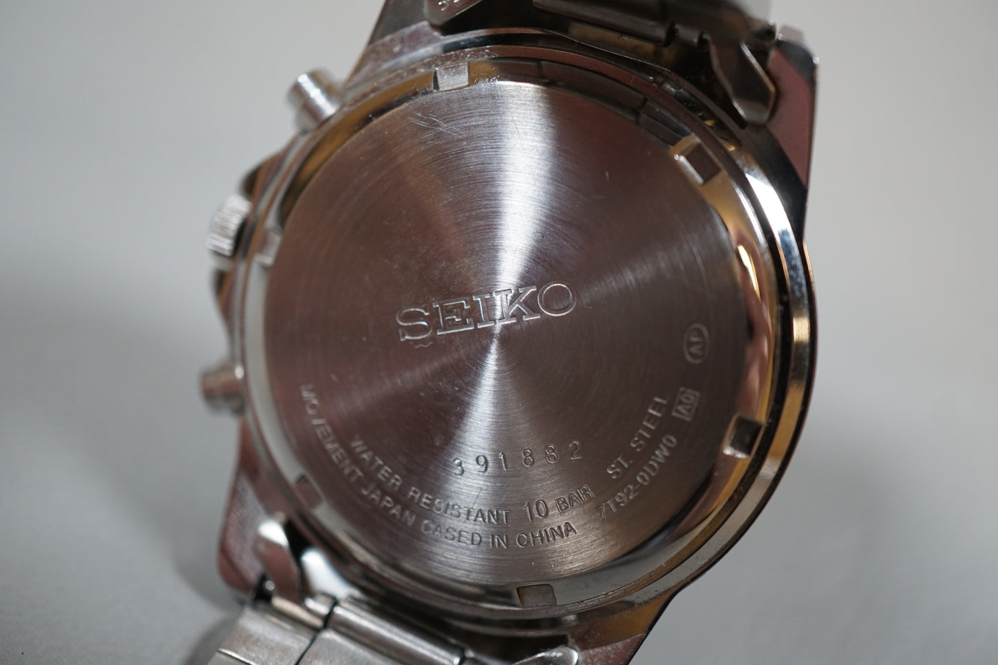 Seiko SND371 7T92 1/20 Panda Dial Chronograph Quartz Watch