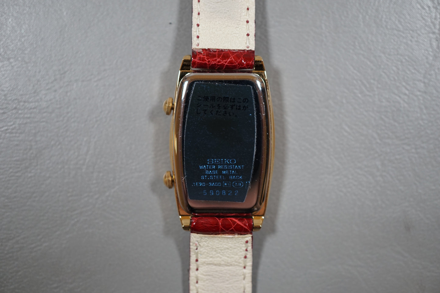 Vintage 1995 Seiko Noie SSWZ001 1E20 Dual Time Gold Tone Ladies Quartz Watch