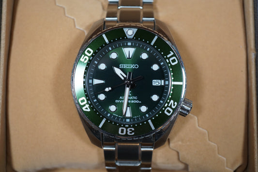 Seiko Prospex SPB103J1 6R35 Green Dial Sumo Divers Automatic