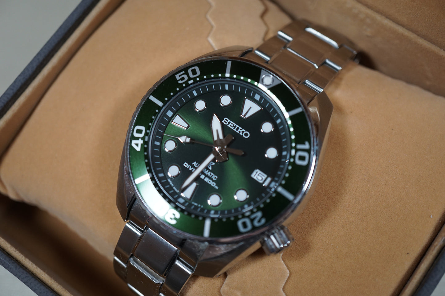 Seiko Prospex SPB103J1 6R35 Green Dial Sumo Divers Automatic