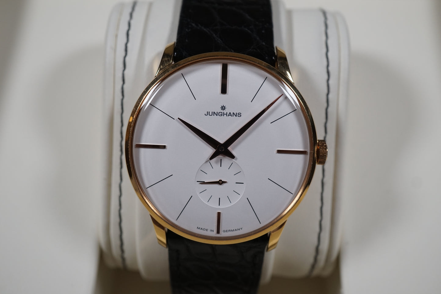 Junghans 027/5202 Meister Gold Tone Ultrathin Handwound Mechanical Watch