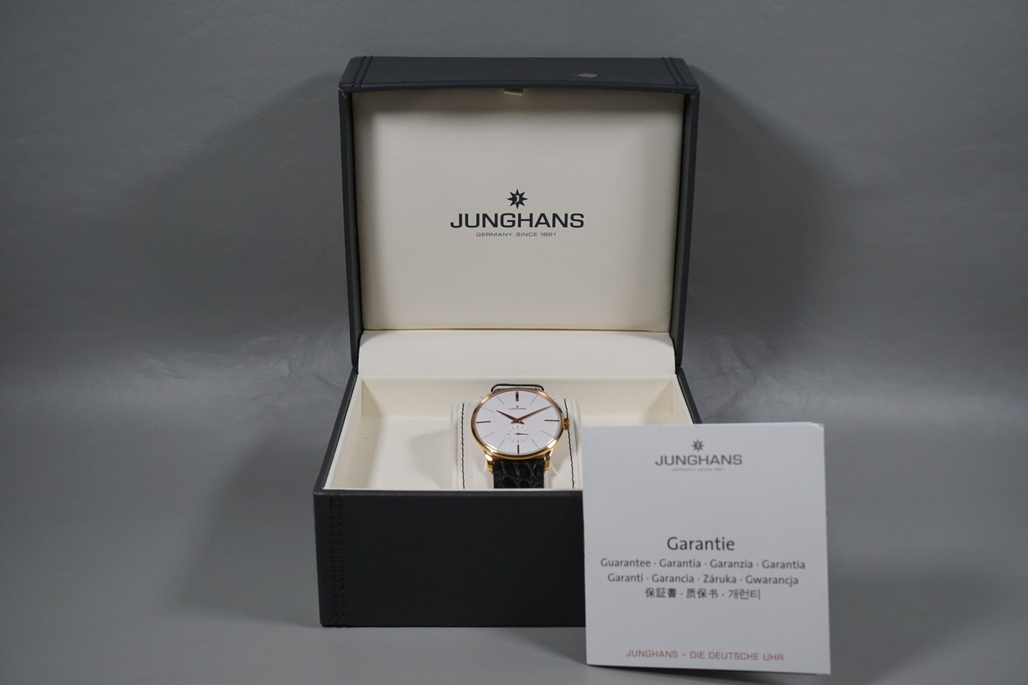 Junghans 027/5202 Meister Gold Tone Ultrathin Handwound Mechanical Watch