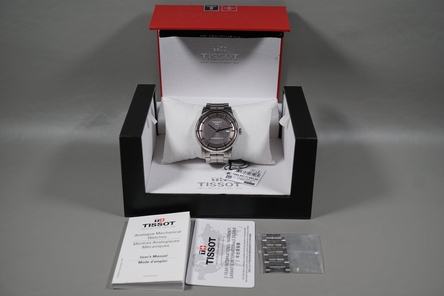 Tissot T-Classic T086.407.11.061.00 Powermatic 80 Anthracite Automatic Watch