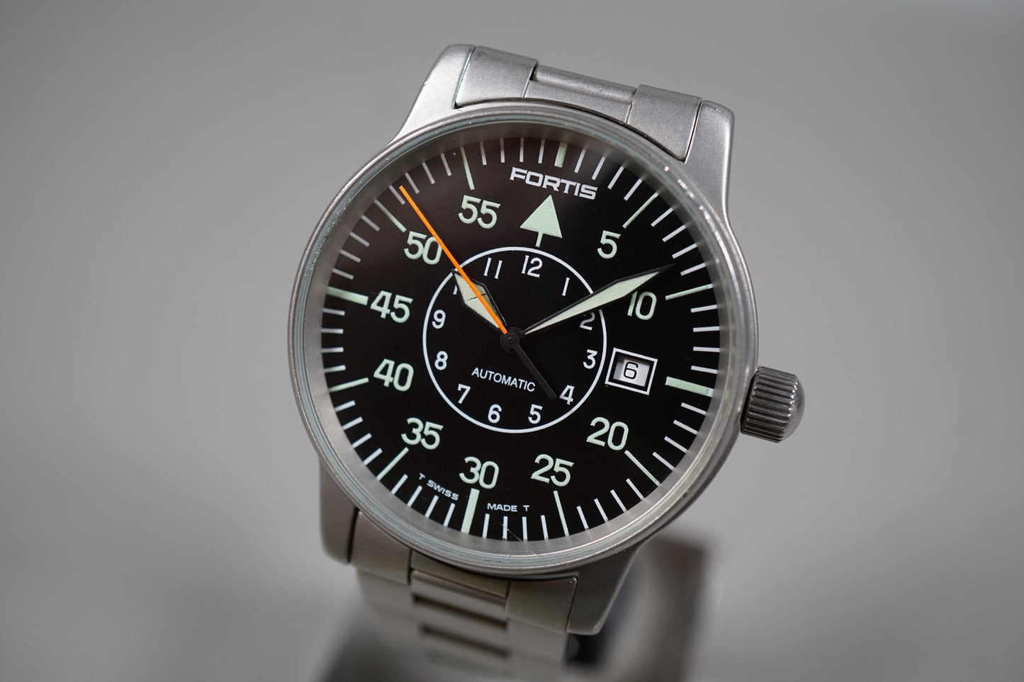 Fortis Flieger 595.10.46 Cockpit Black Dial Automatic Pilots Watch