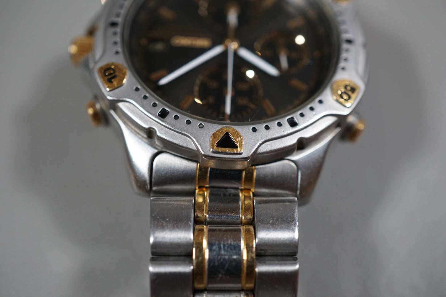 Seiko 7T32-6E40 Black Gold Chronograph Quartz