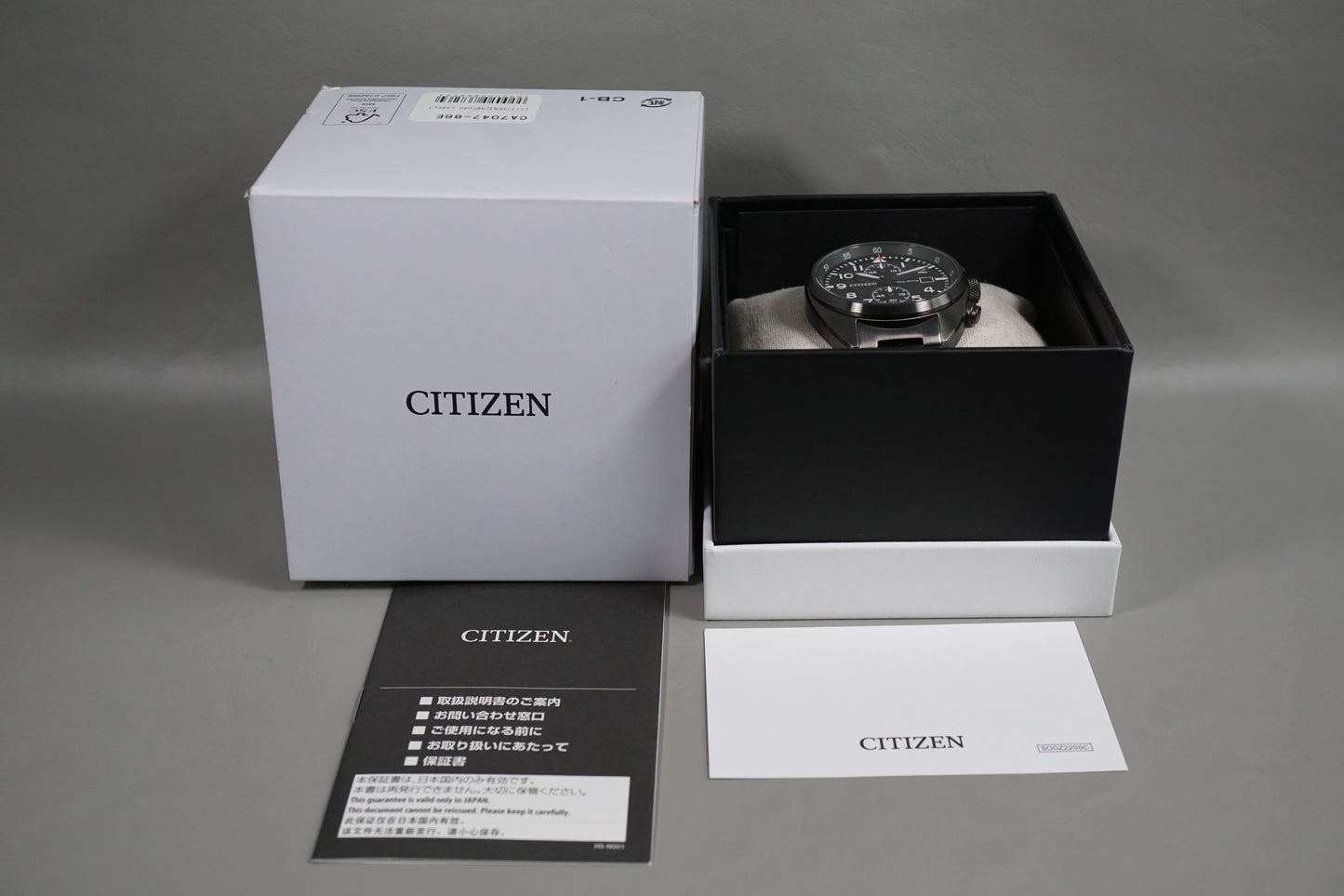 Citizen CA7047-86E Eco-Drive Black Dial PVD Chronograph Solar Quartz Watch