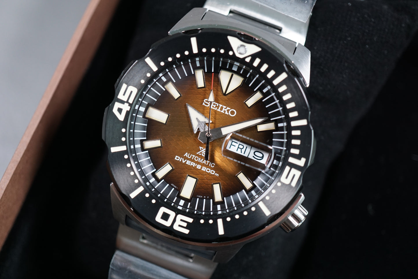 New Seiko Prospex SRPK55K1 4R36 Monster Komodo Dragon Limited Automatic Watch