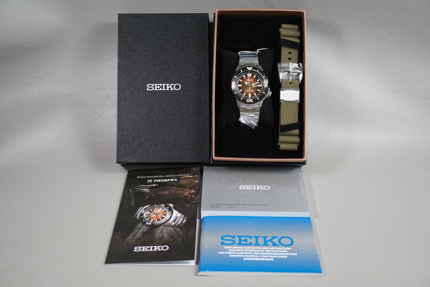 New Seiko Prospex SRPK55K1 4R36 Monster Komodo Dragon Limited Automatic Watch