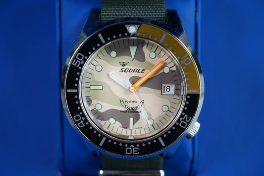 Squale 1521 BEAMS Limited Edition Camo Dial 50 Atmos Automatic Watch