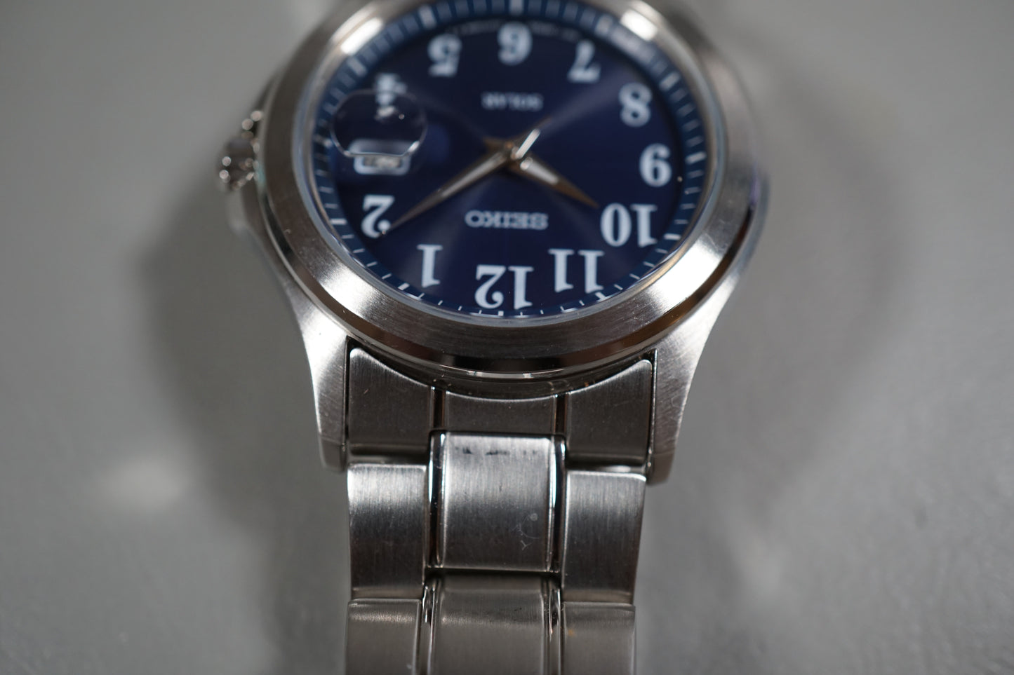 Seiko V147-0AH0 Blue Dial Solar 37mm Quartz