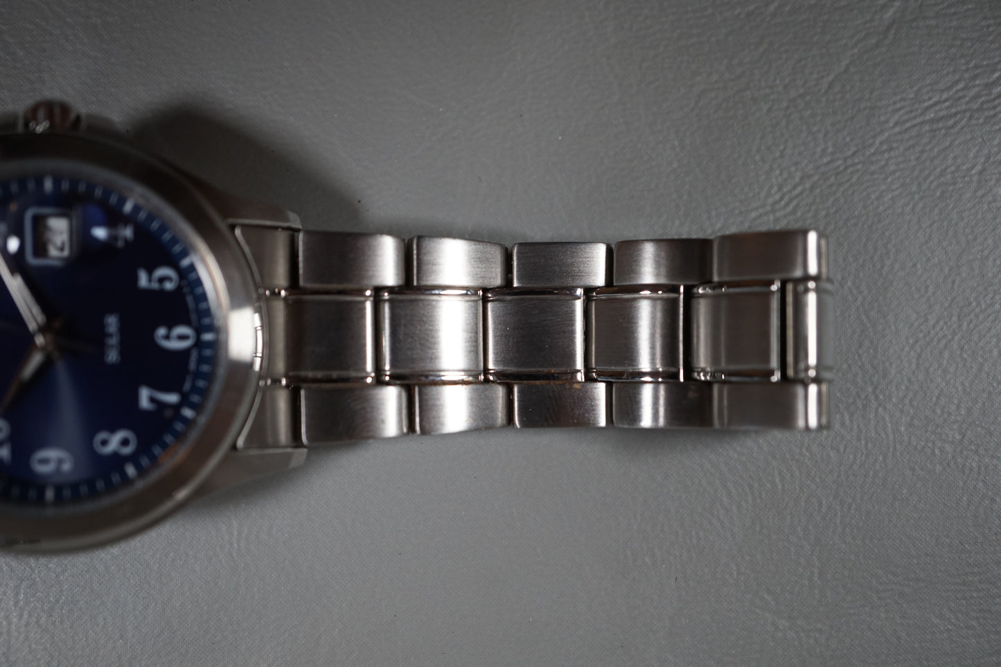 Seiko V147-0AH0 Blue Dial Solar 37mm Quartz