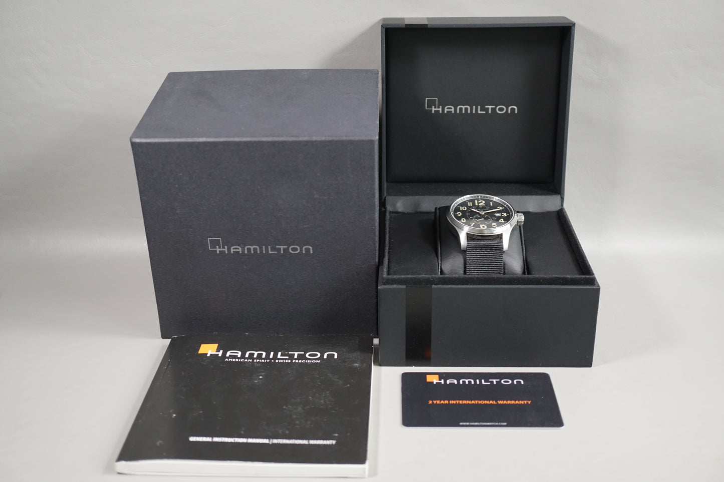 Hamilton Khaki H70655733 Field Officer Black Dial Small Seconds Automatic Watch