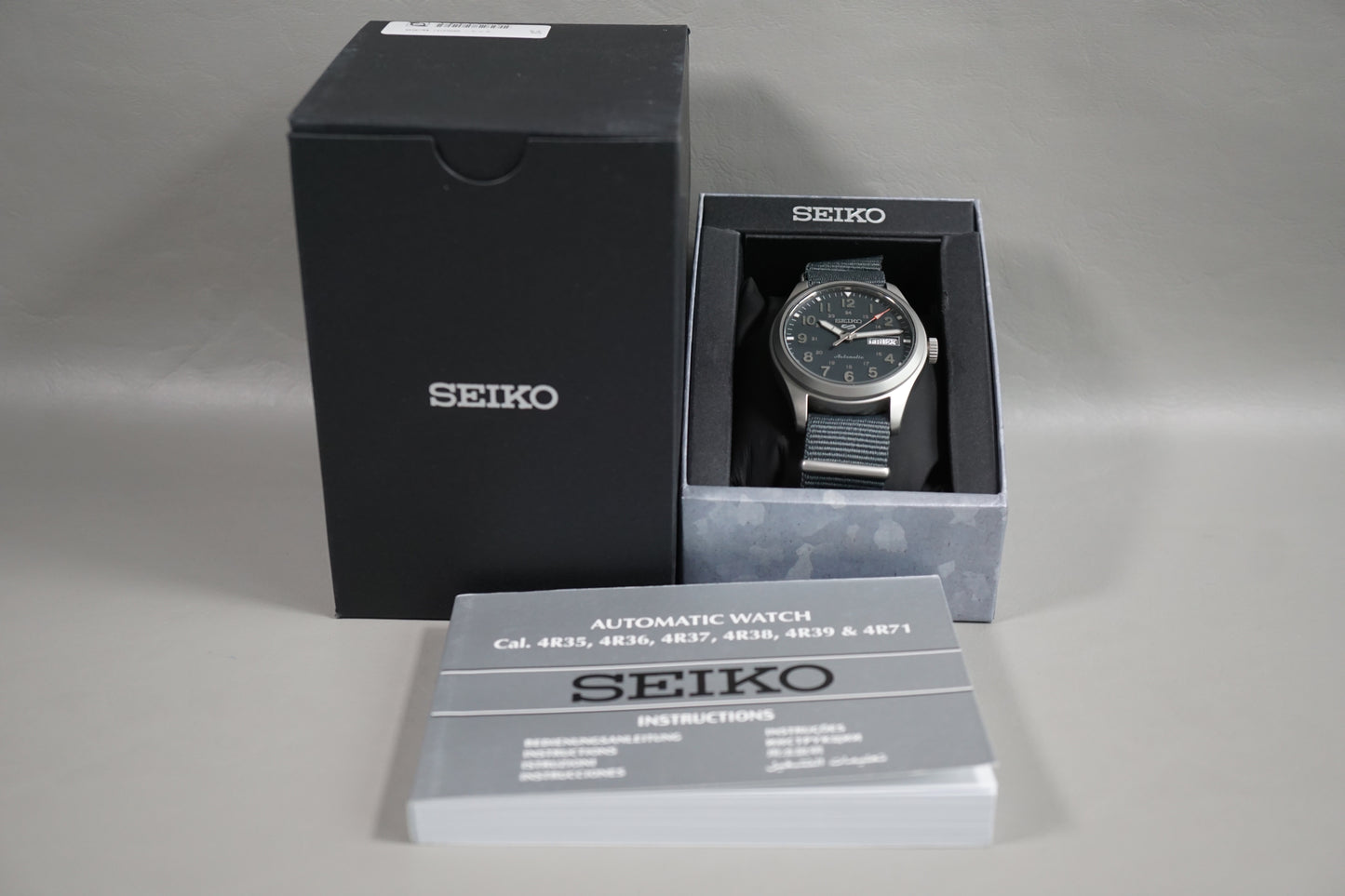 Seiko 5 Sports SRPG31K1 4R36 Field Style Blue Dial Automatic Watch