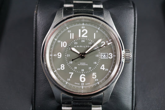 Hamilton Khaki H705950 ETA 2824-2 Field Green Dial Automatic Watch