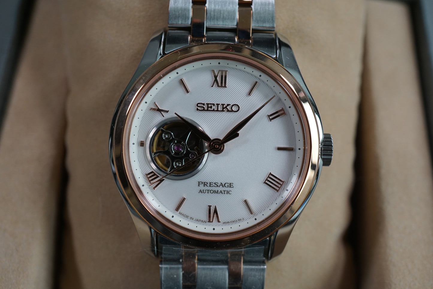 New Seiko Presage SARY174 4R38 Japanese Garden Open Heart Automatic Watch