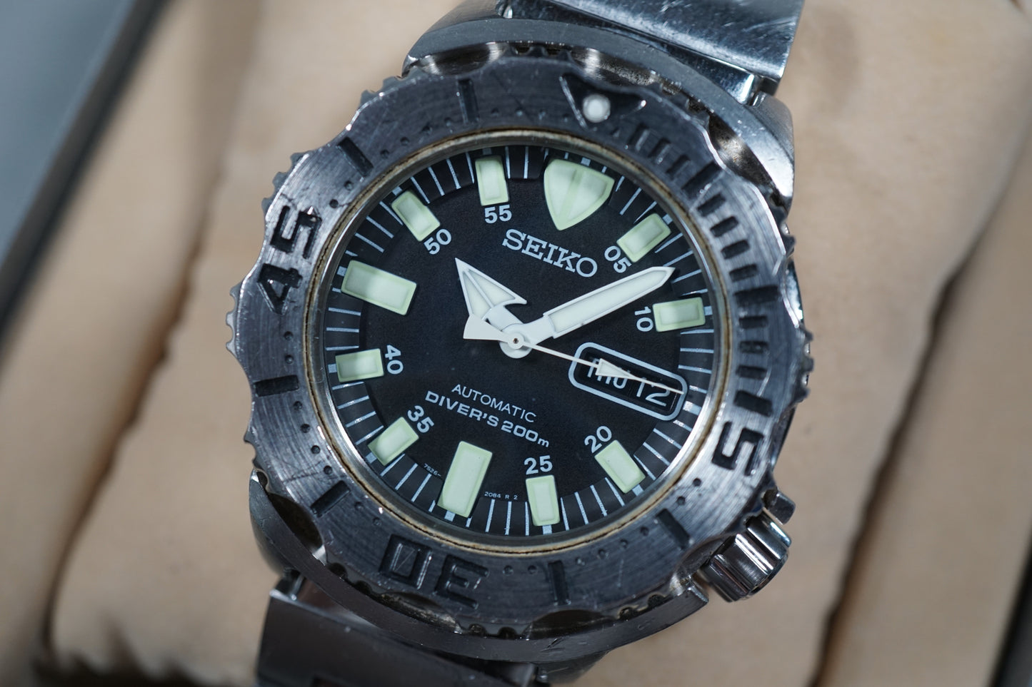 Seiko SKX779K 7S26 Black Monster Divers 200M Automatic Watch