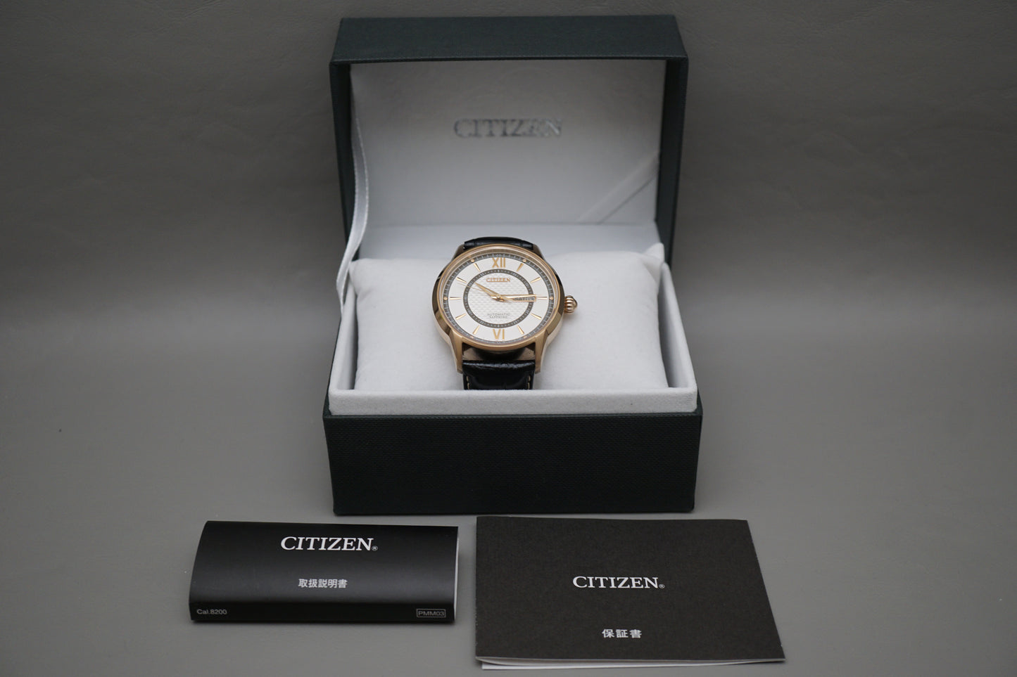 Citizen NH8323-01A Rose Gold Tone Roman Numeral Automatic Watch