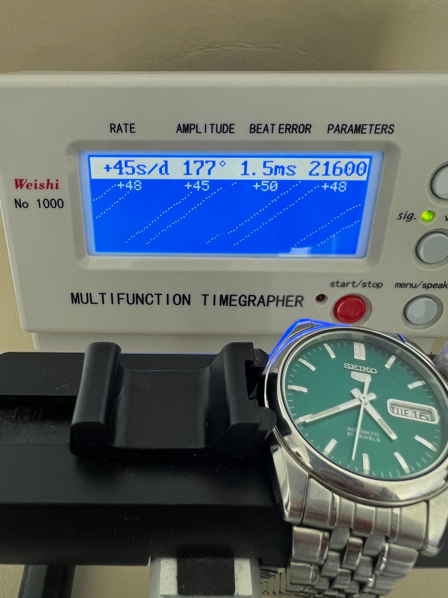 Seiko 5 SNK543K1 7S26 Rare Emerald Green Motif Dial Automatic Watch