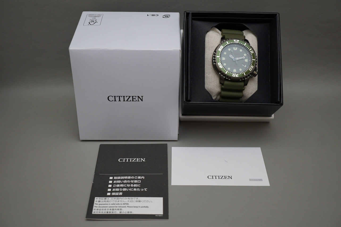 Citizen Promaster E168-S129061 Eco-Drive Green Dial Diver's Solar Quartz Watch