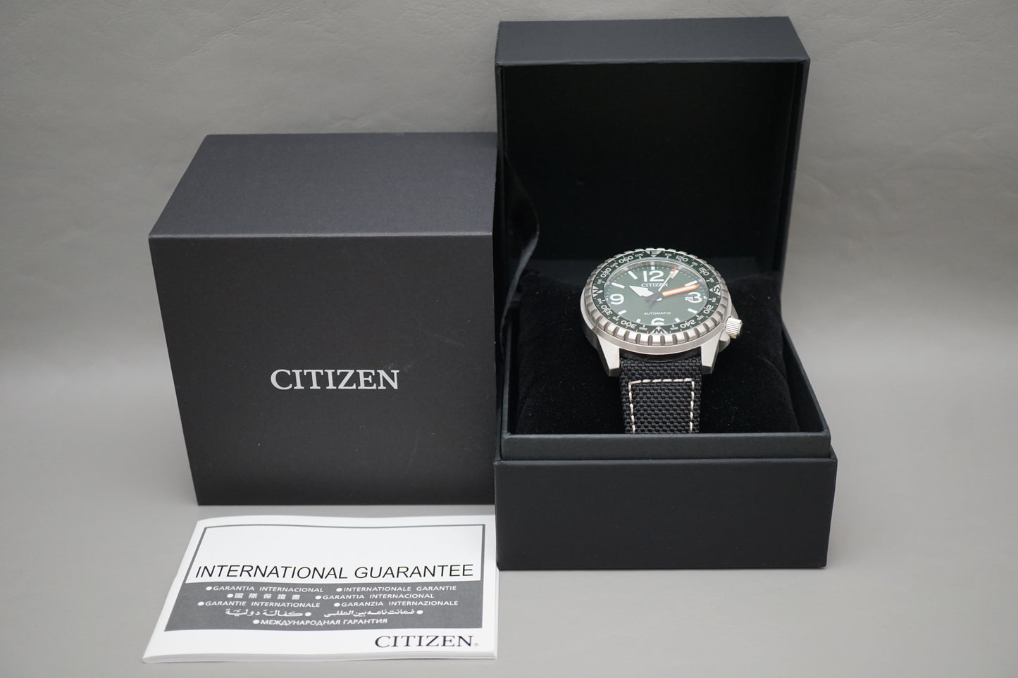 New Citizen Promaster NJ2198-16X Green Dial Field Style Automatic Watch