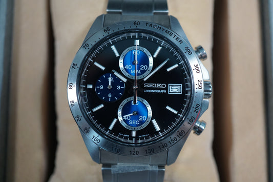 Seiko SBTR003 8T67 Tachymeter Chronograph Blue Quartz