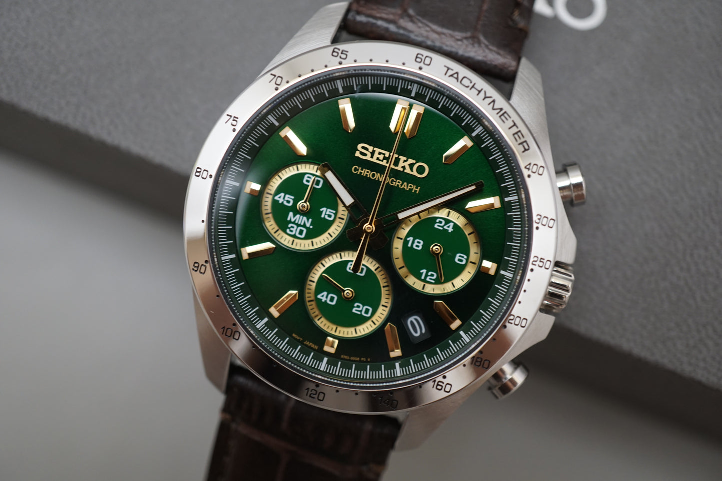 Seiko SBTR017 Spirit Green Dial Chronograph Quartz Watch