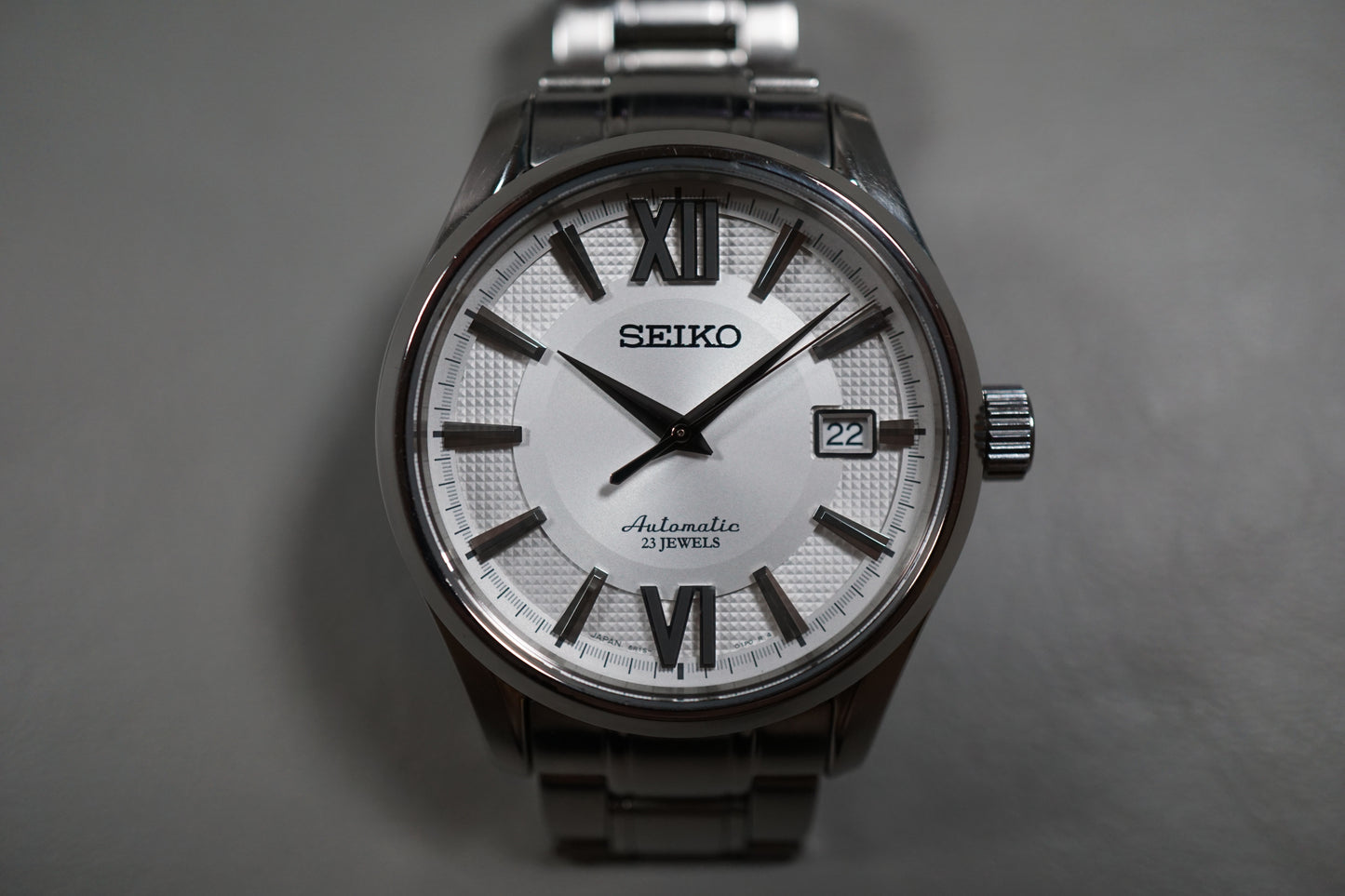 Seiko Presage SARX001 6R15 Silver Dial Date Sapphire Automatic