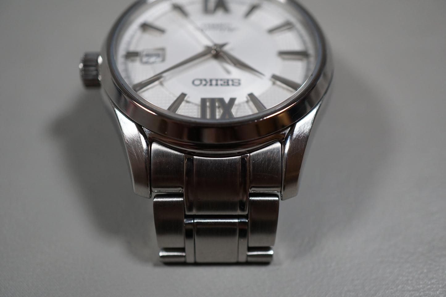 Seiko Presage SARX001 6R15 Silver Dial Date Sapphire Automatic