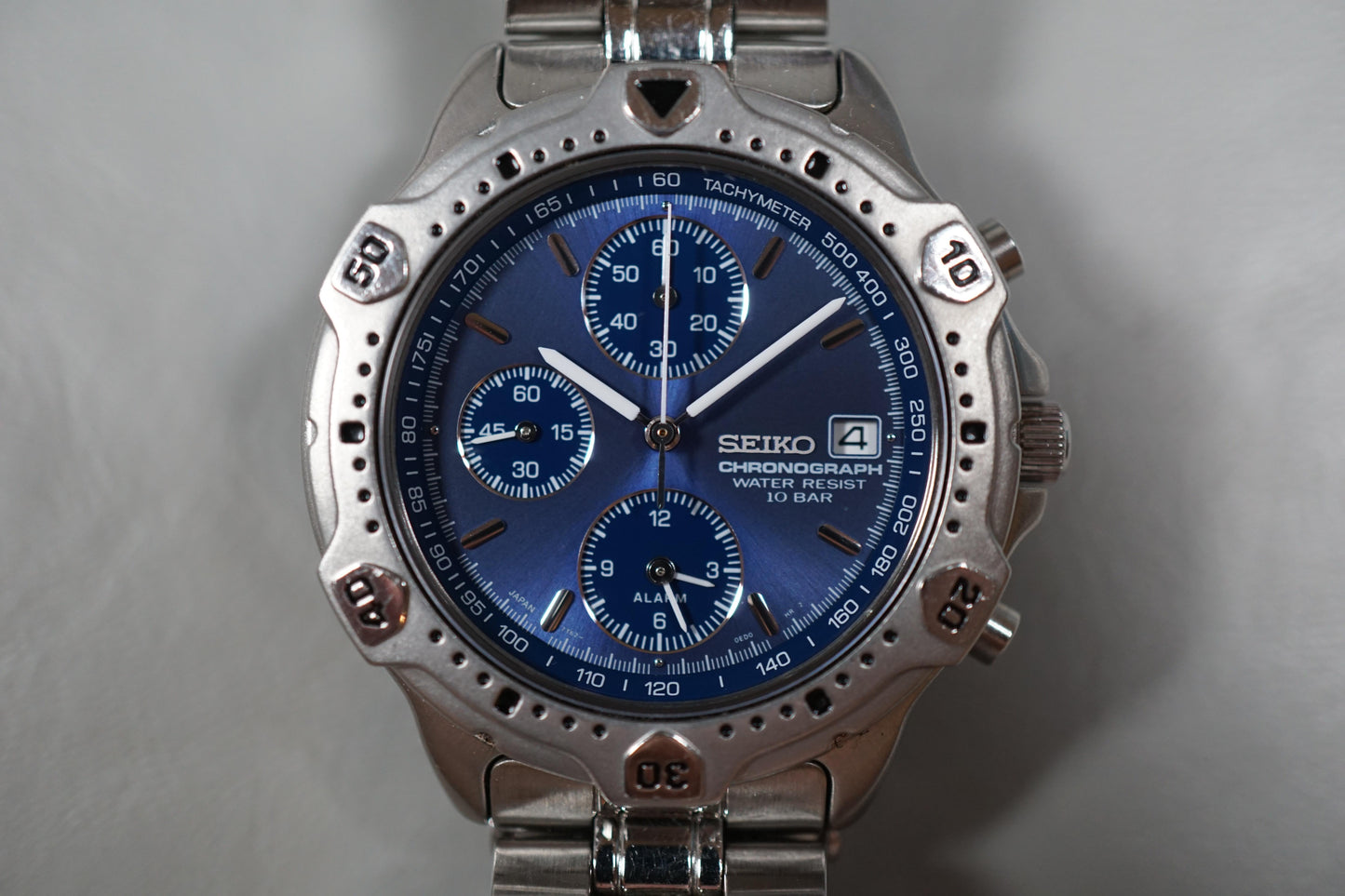 Seiko SBDP015 7T62 Blue Dial Speedtimer Chronograph Quartz