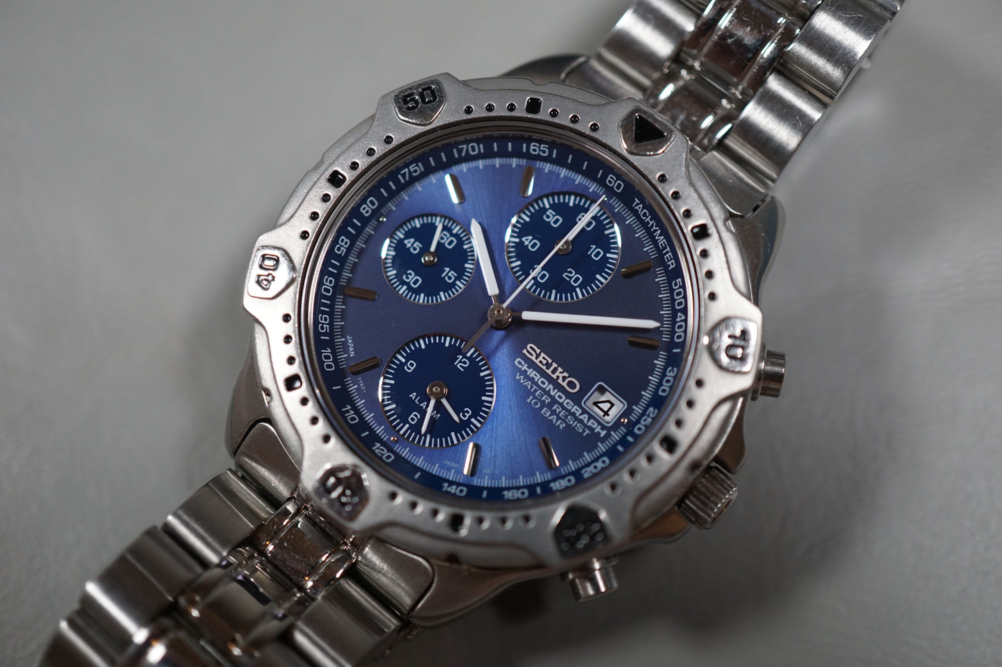 Seiko SBDP015 7T62 Blue Dial Speedtimer Chronograph Quartz