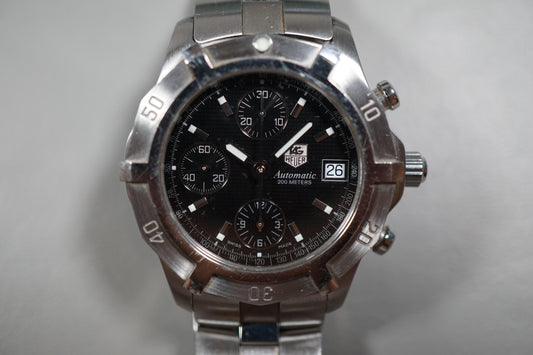 Tag Heuer 2000 CN2111 Black Dial Automatic Chronograph
