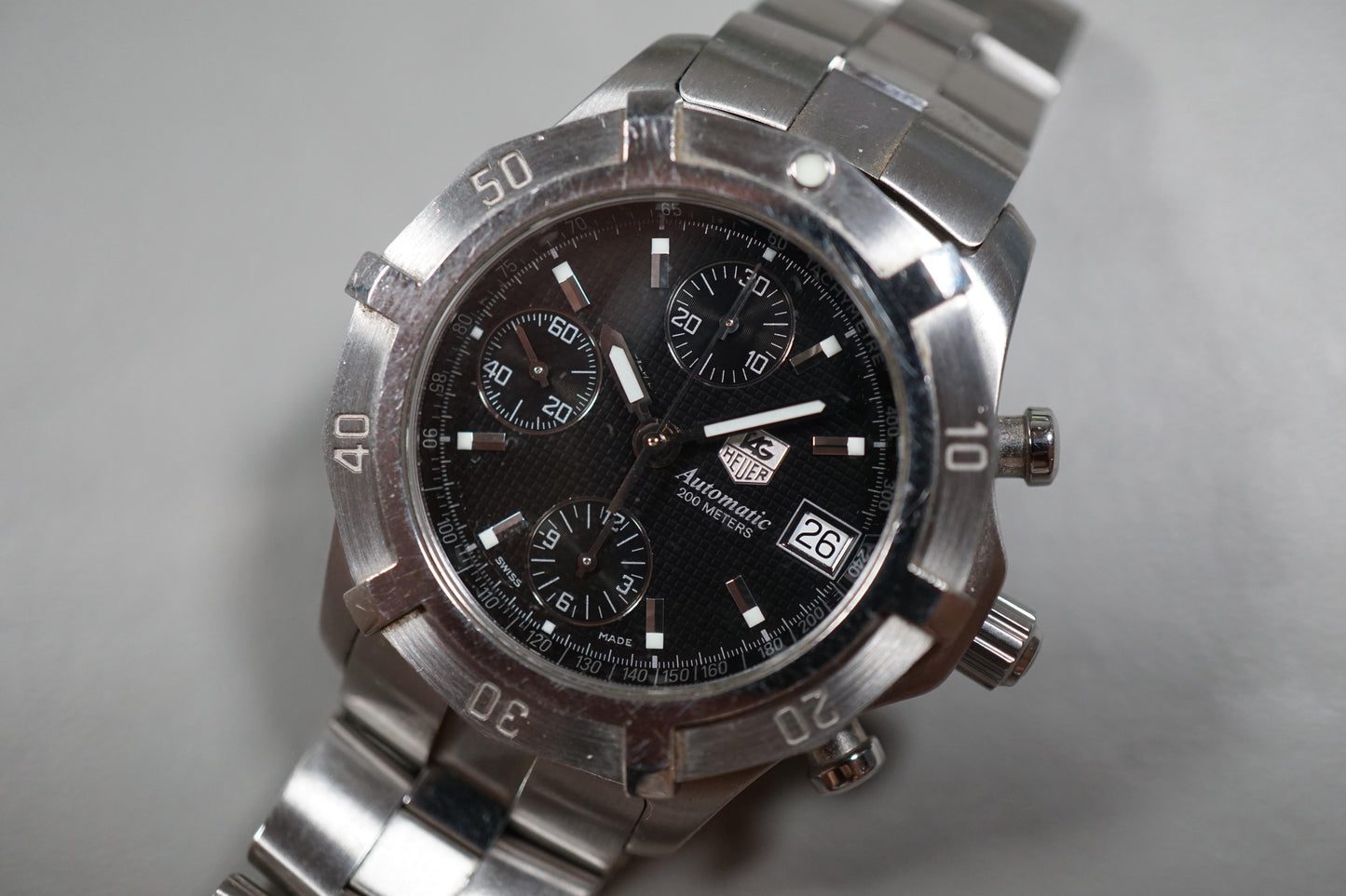 Tag Heuer 2000 CN2111 Black Dial Automatic Chronograph