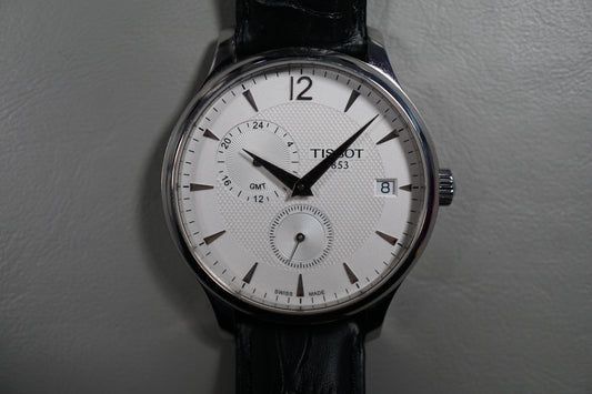 Tissot T063.639.16.037.00 Tradition GMT White Dial Quartz